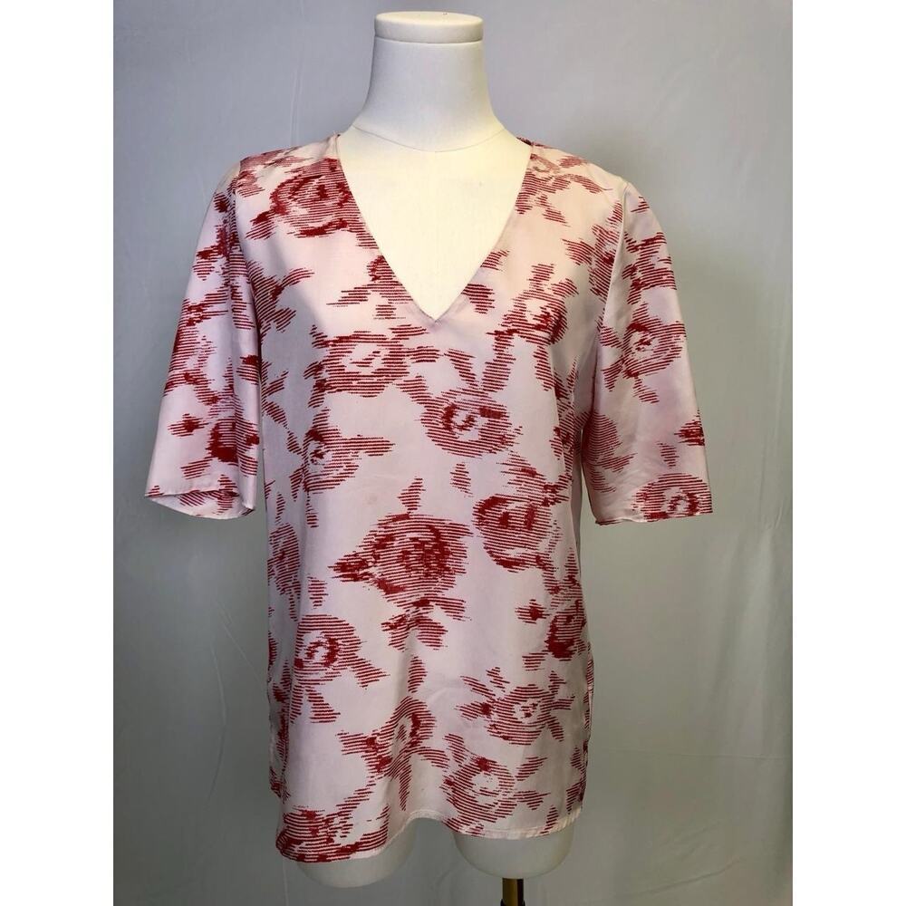Equipment Femme Silk Blouse Sz S Watercolor Floral Print Shirt Top Preppy